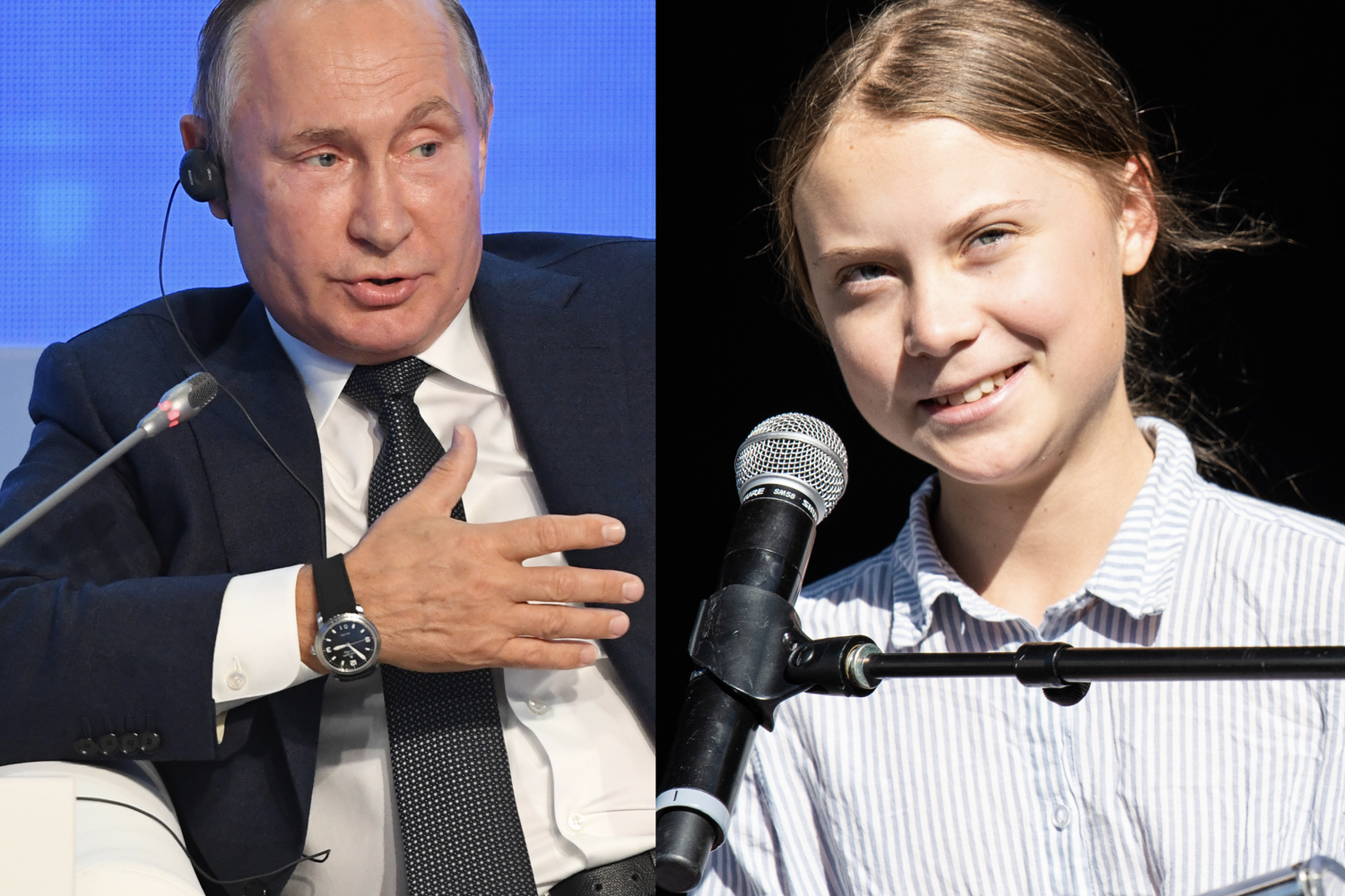 Putin e Greta Thunberg