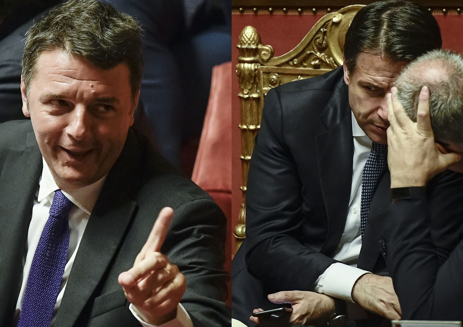 Matteo Renzi e Giuseppe Conte