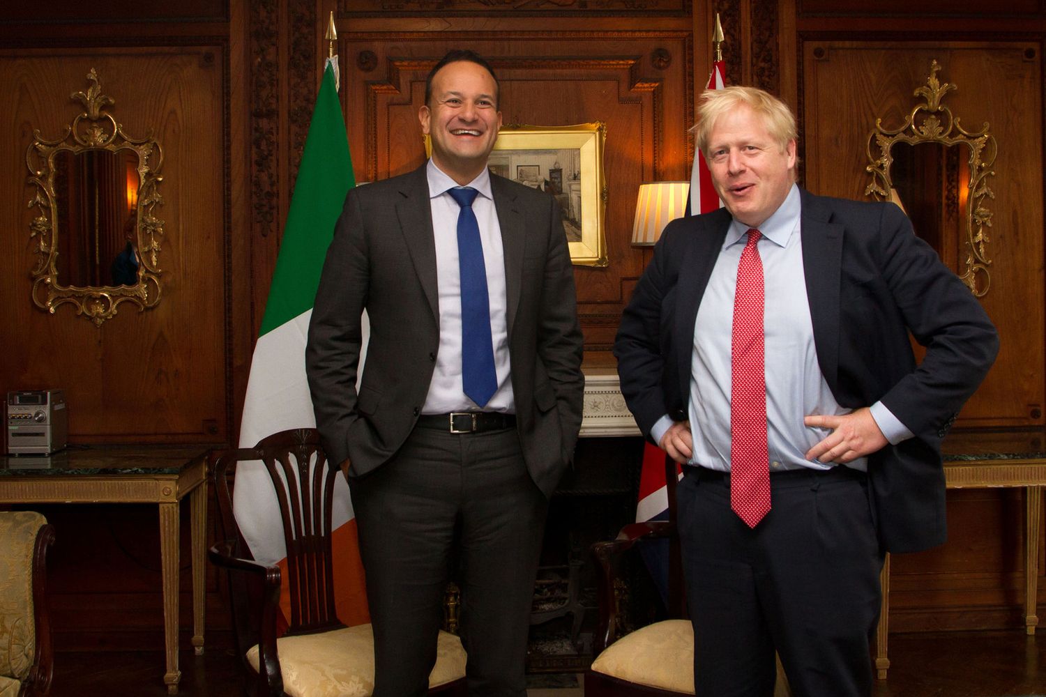 Leo Varadkar e Boris Johnson