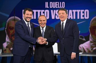Matteo Renzi, Matteo Salvini, Bruno Vespa
