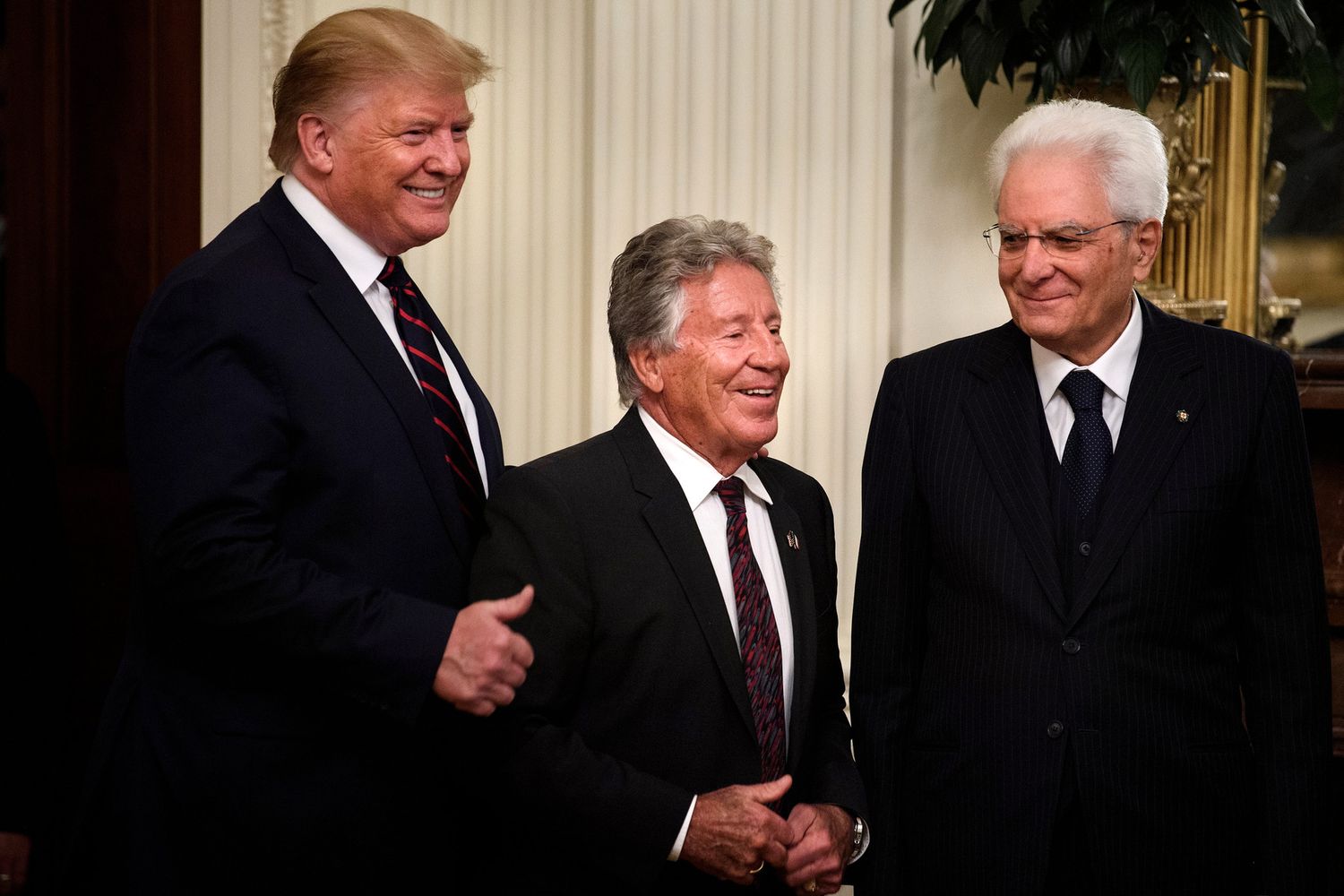 Donald Trump, Mario Gabriele Andretti e Sergio Mattarella
