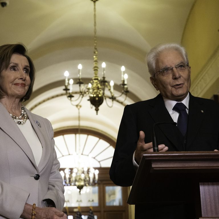 Nancy Pelosi e Sergio Mattarella