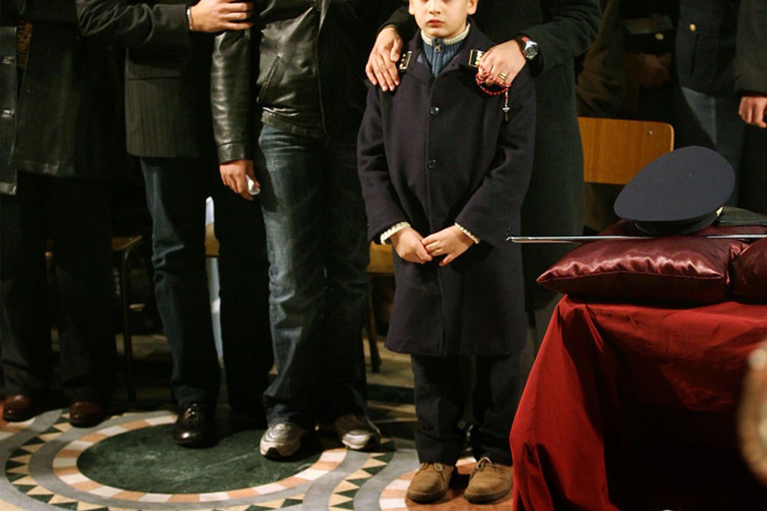 Fabiana Raciti e la madre Marisa Grasso, il giorno del funerale di Filippo Raciti, il 5 febbraio 2007