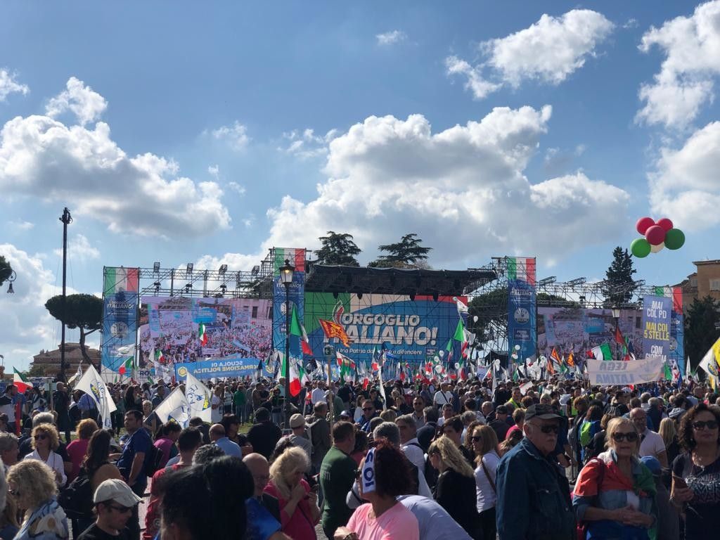 Manifestazione del centrodestra a Piazza San Giovanni