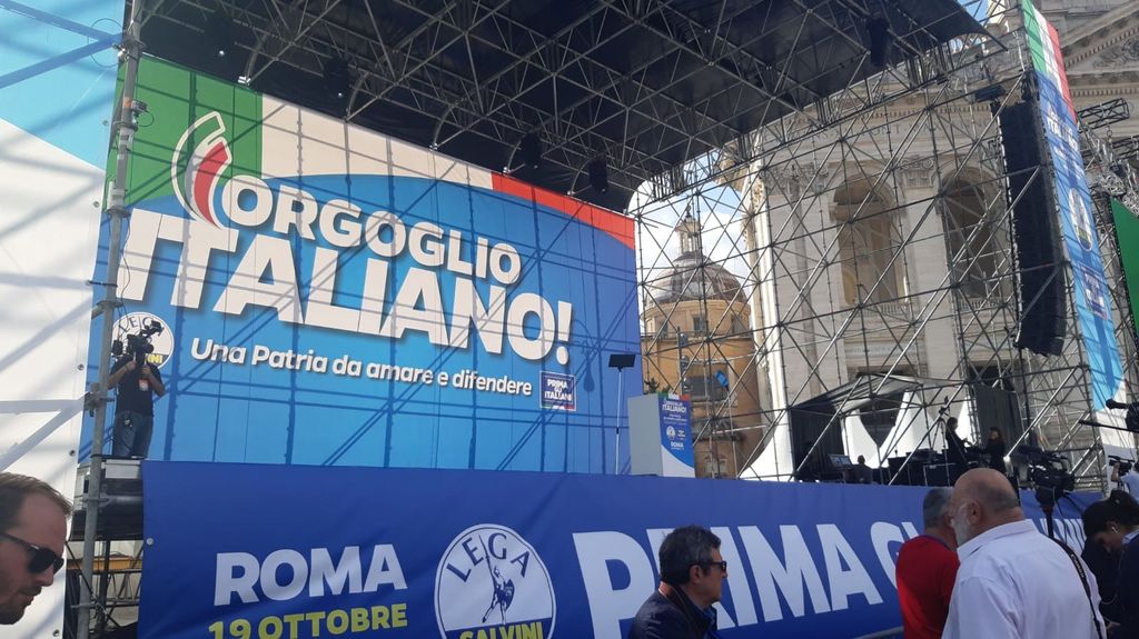 Manifestazione del centrodestra a Piazza San Giovanni