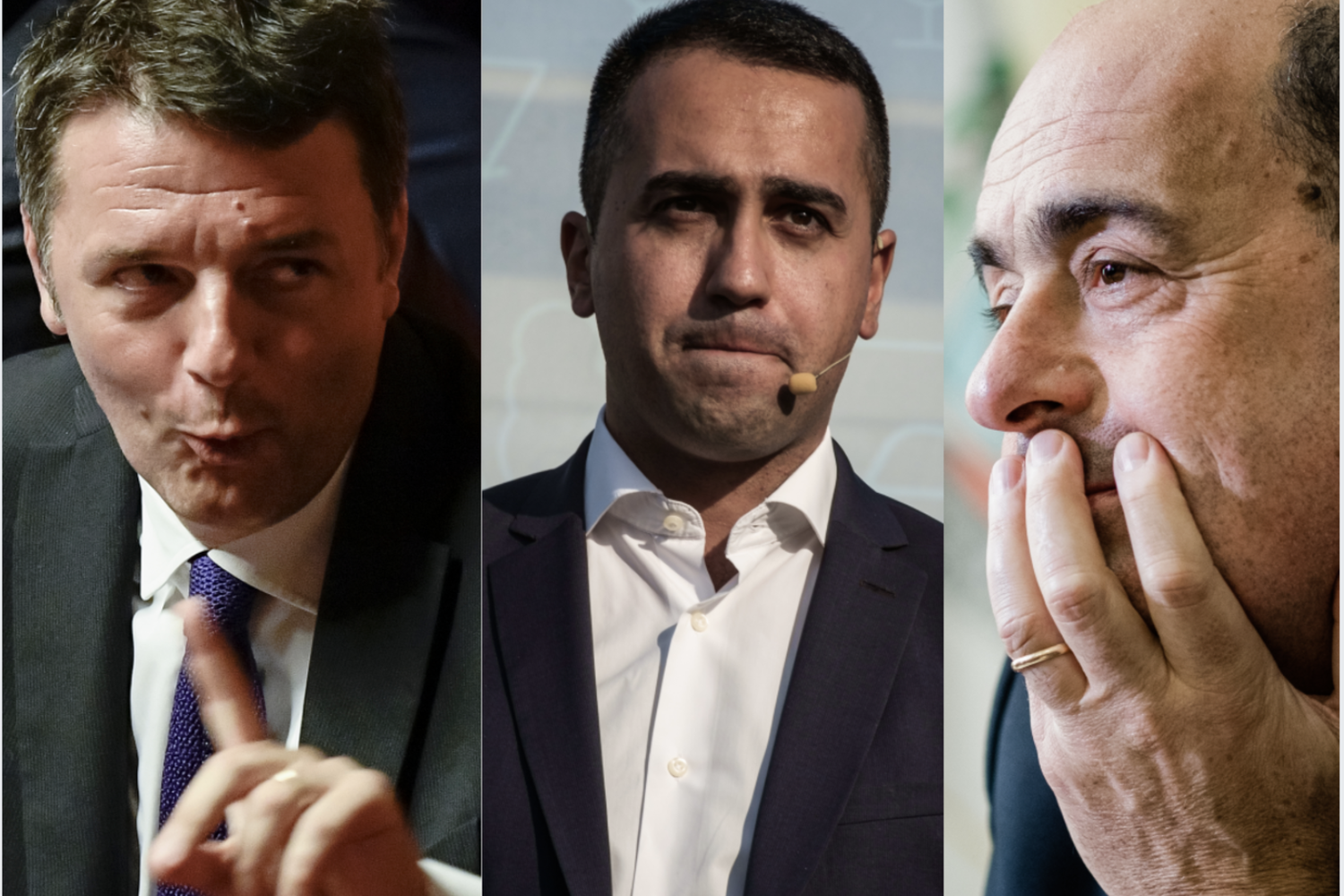 Di Maio, Zingaretti, Renzi