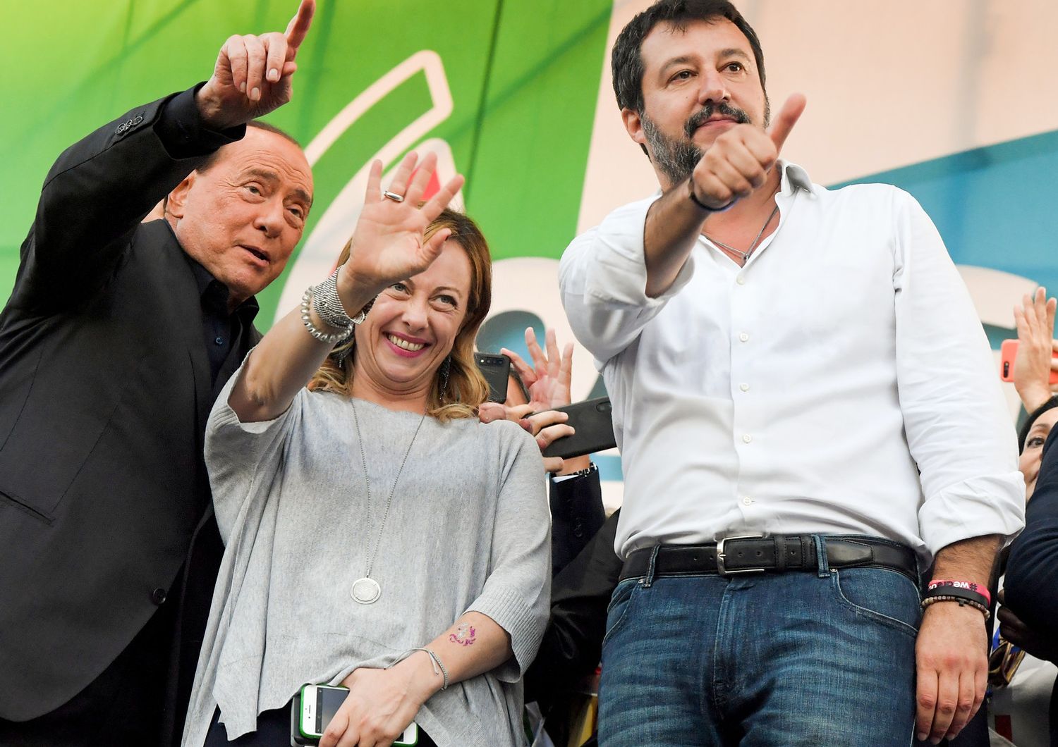 Berlusconi, Meloni e Salvini
