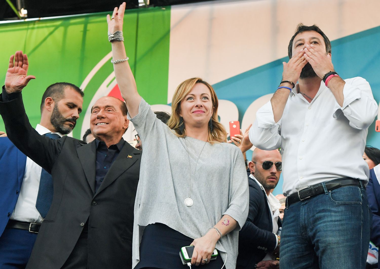 Matteo Salvini, Silvio Berlusconi, Giorgia Meloni
