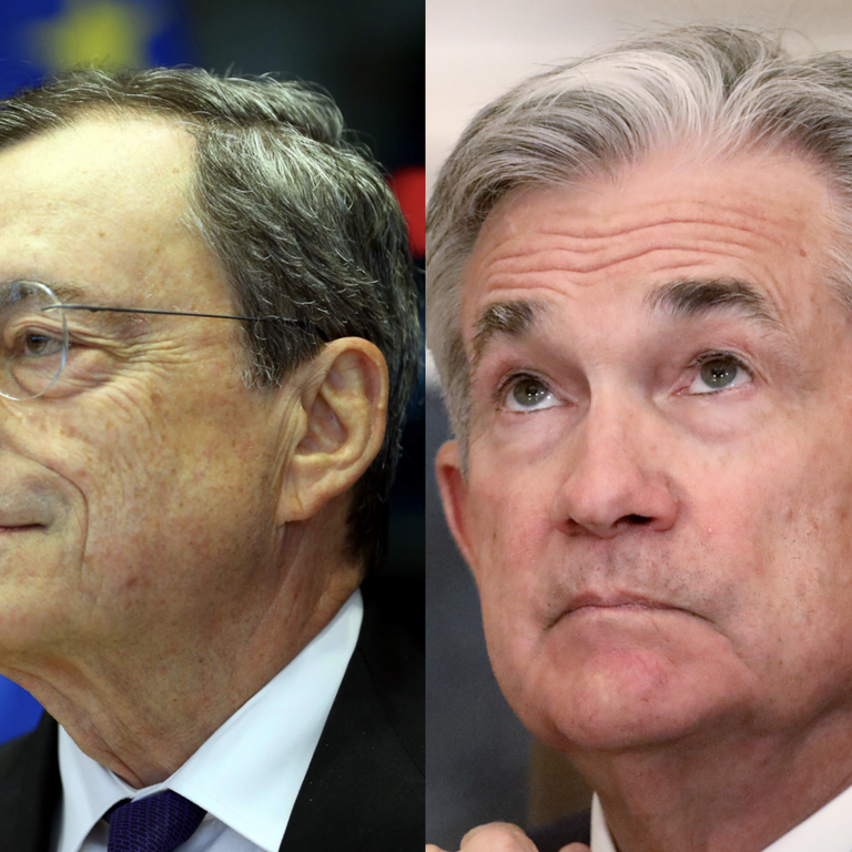 &nbsp;Draghi e Powell