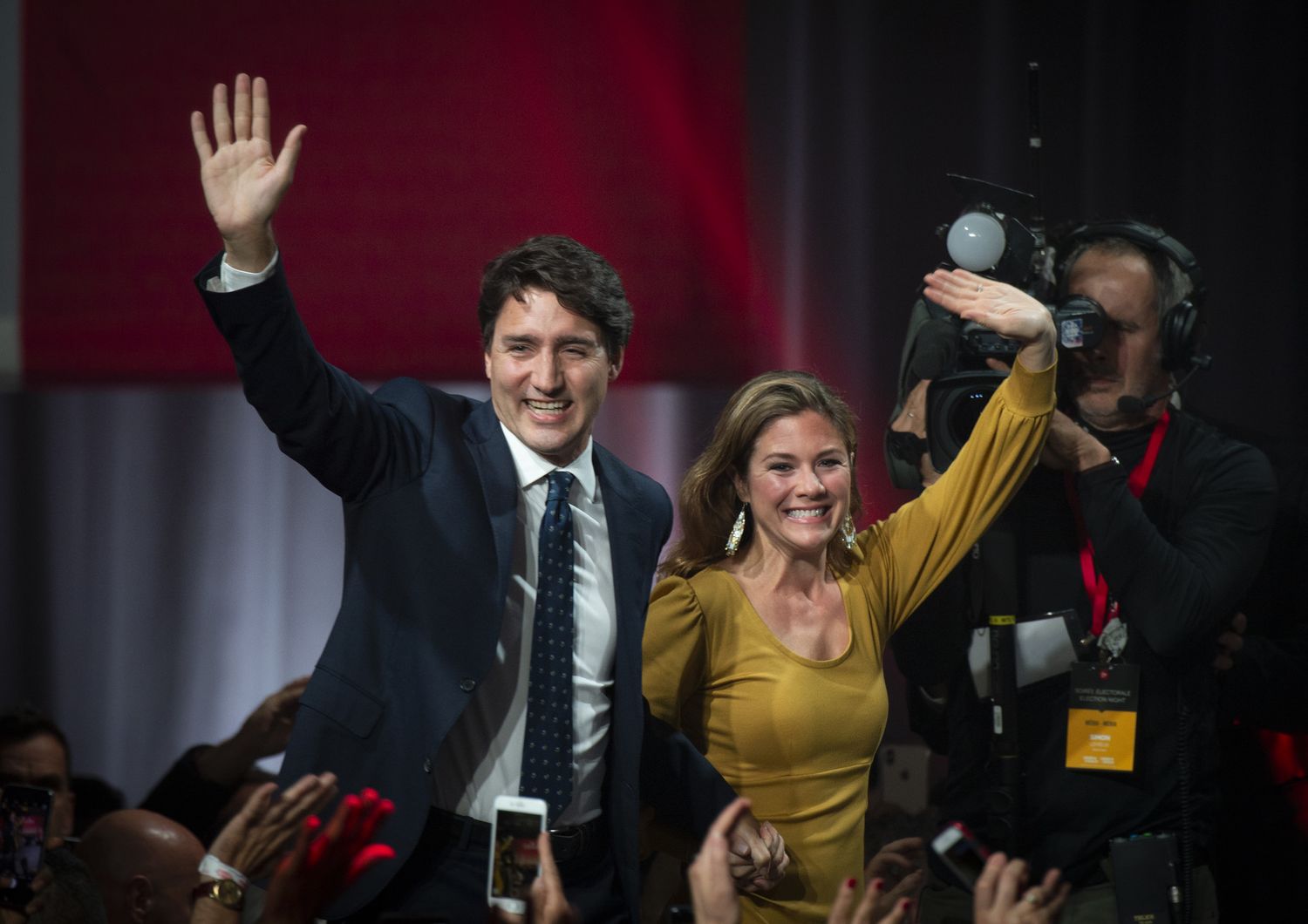 Justin Trudeau con la moglie Sophie Gr&eacute;goire&nbsp;