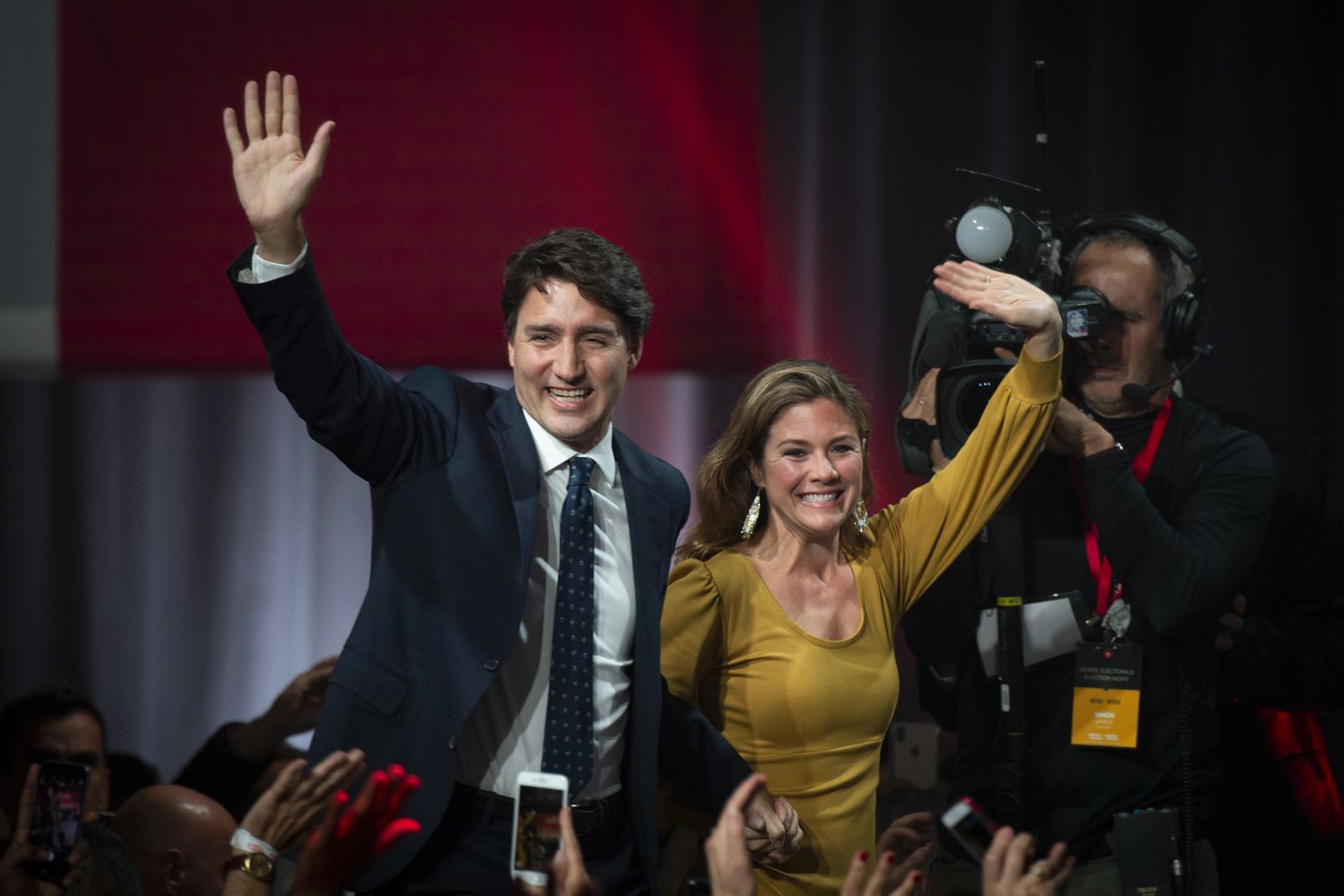 Justin Trudeau con la moglie Sophie Gr&eacute;goire&nbsp;