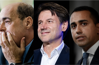 Nicola Zingaretti, Giuseppe Conte e Luigi Di Maio