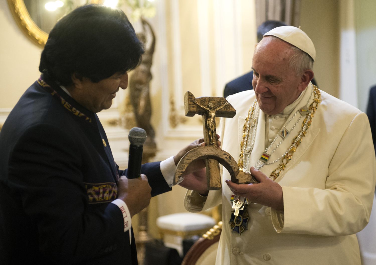 Evo Morales e Papa Francesco