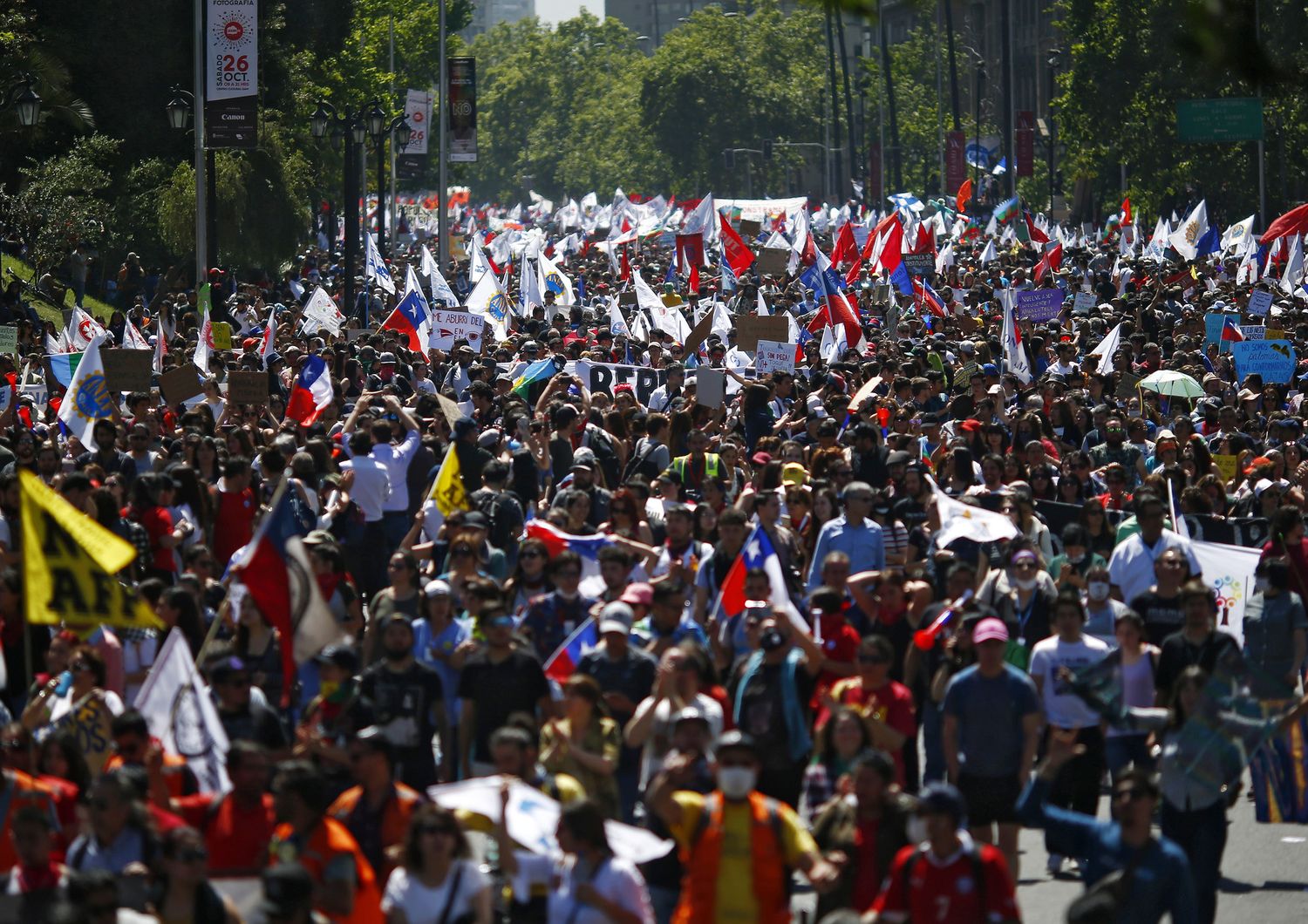Manifestazioni in Cile