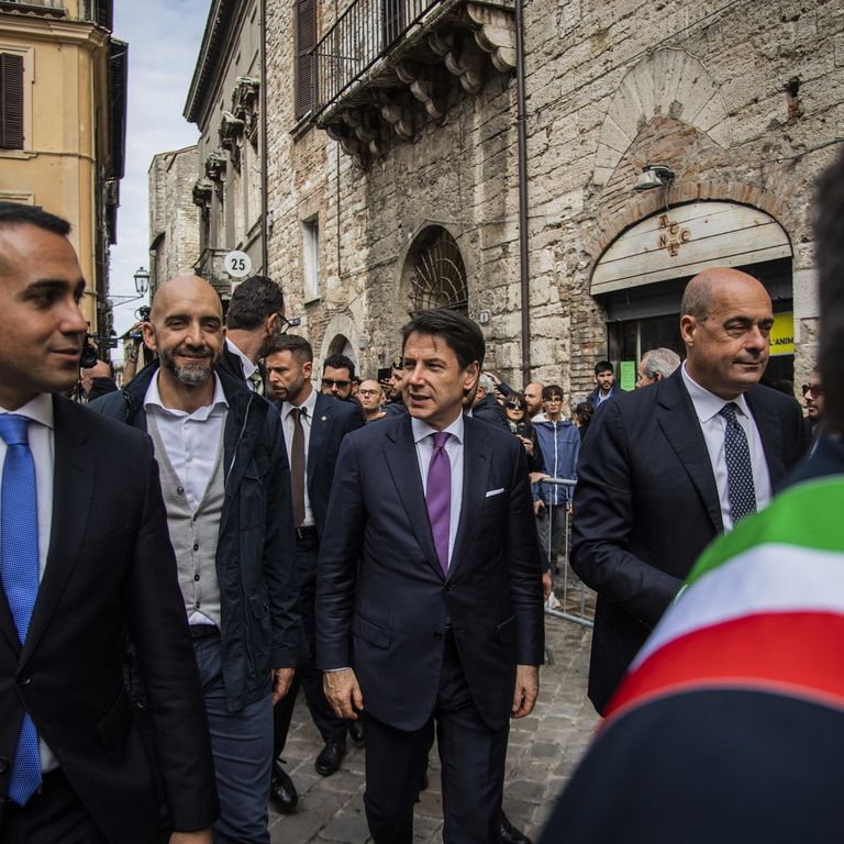 Giuseppe Conte, Luigi Di Maio e Nicola Zingaretti