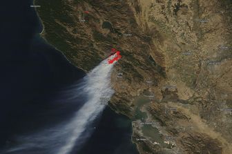 Incendi California, foto Nasa