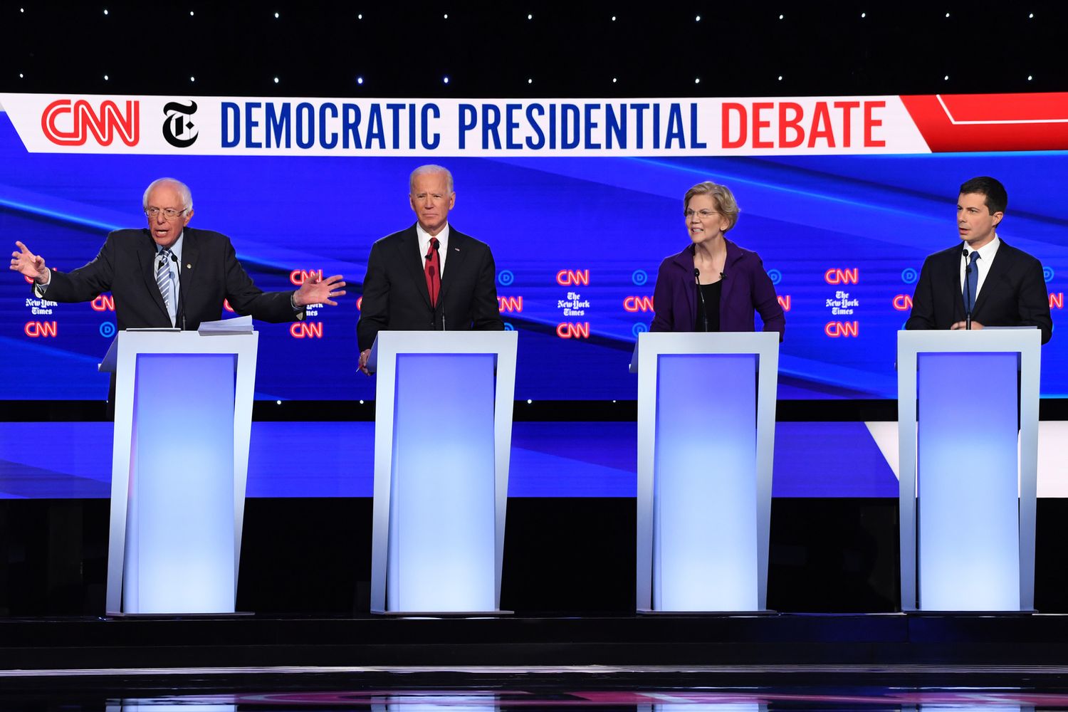 Sanders, Biden, Warren e Buttigieg