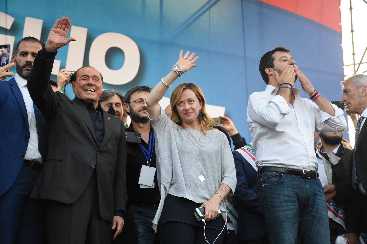 Silvio Berlusconi, Giorgia Meloni e Matteo Salvini&nbsp;
