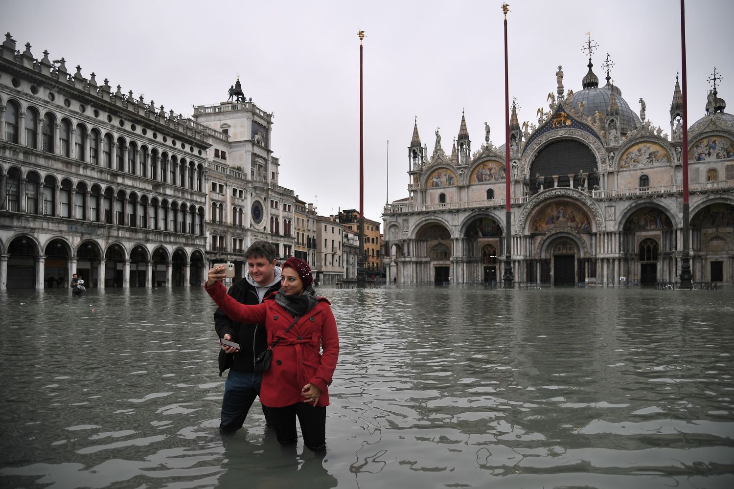 L'acqua alta in piazza San Marco