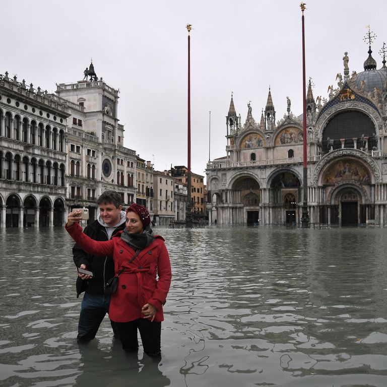 L'acqua alta in piazza San Marco