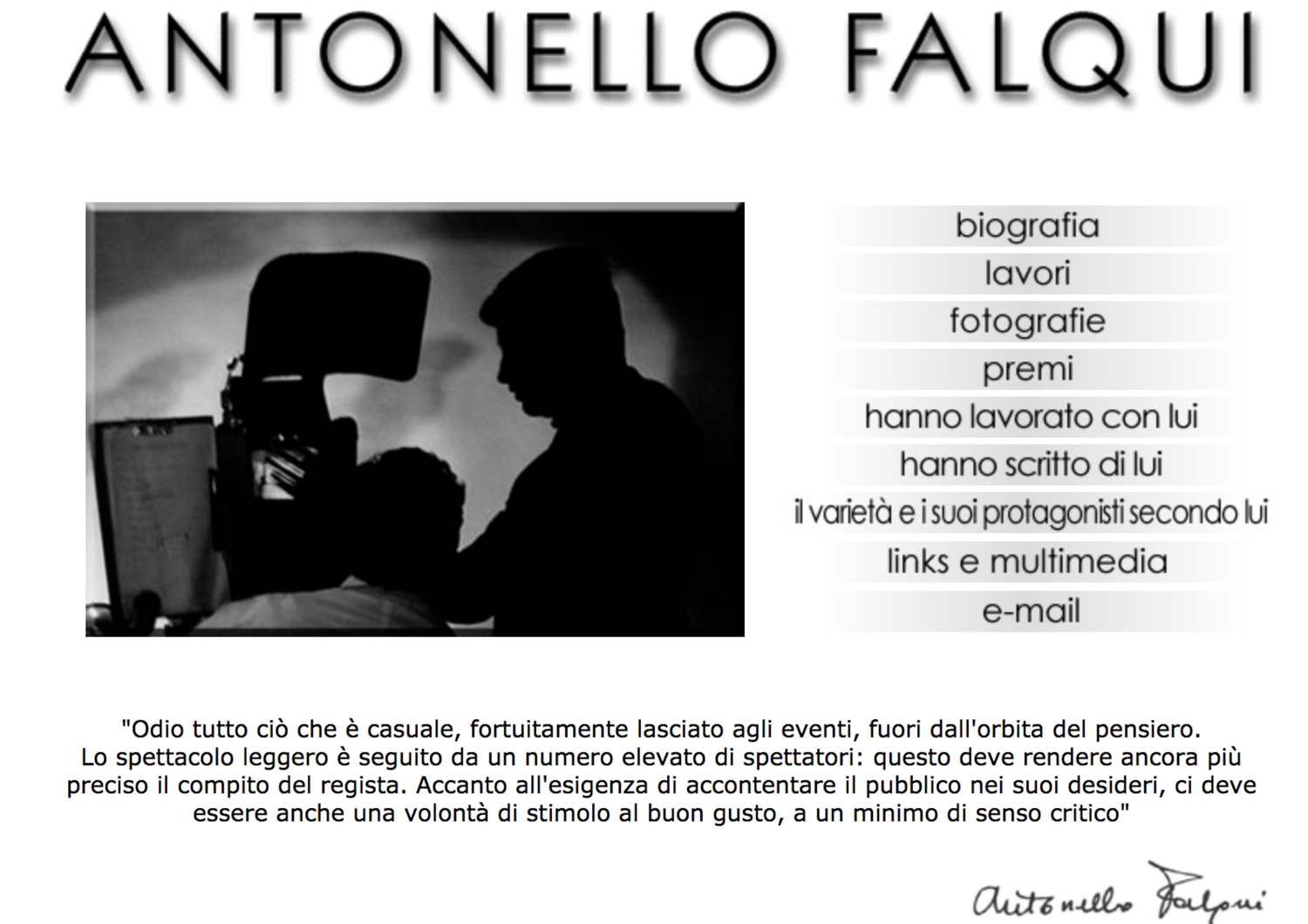 Home page sito Antonello Falqui