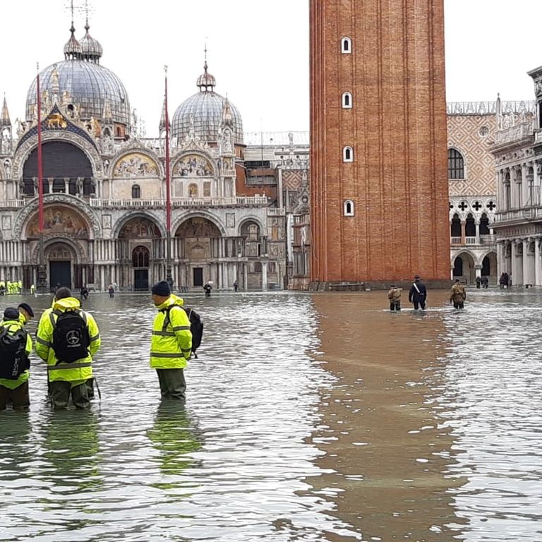 L'acqua alta in Piazza San Marco, Venezia