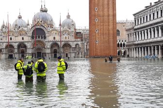 L'acqua alta in Piazza San Marco, Venezia