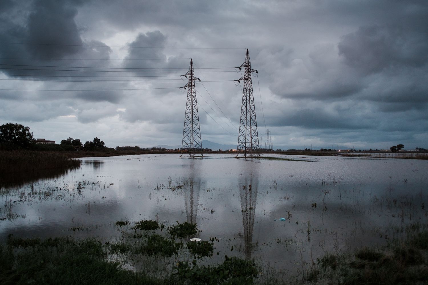 Maltempo. Villa Literno, Campania