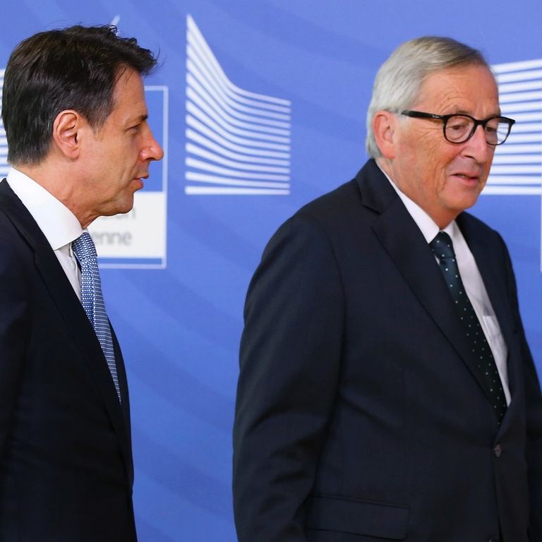 Giuseppe Conte e Jean-Claude Juncker