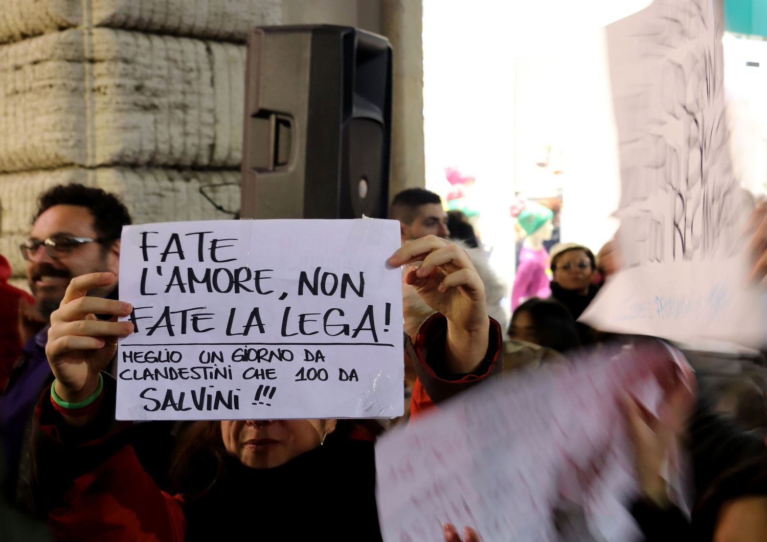 Manifestazione delle sardine a Perugia