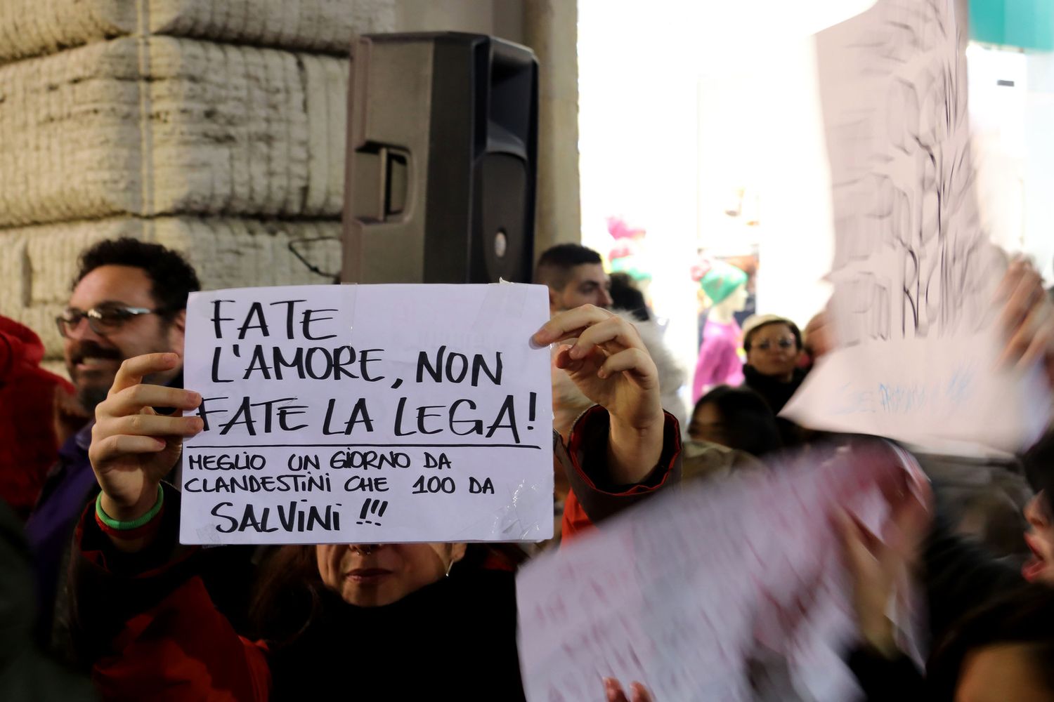 Manifestazione delle sardine a Perugia