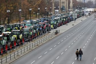 Manifestazione trattori Berlino