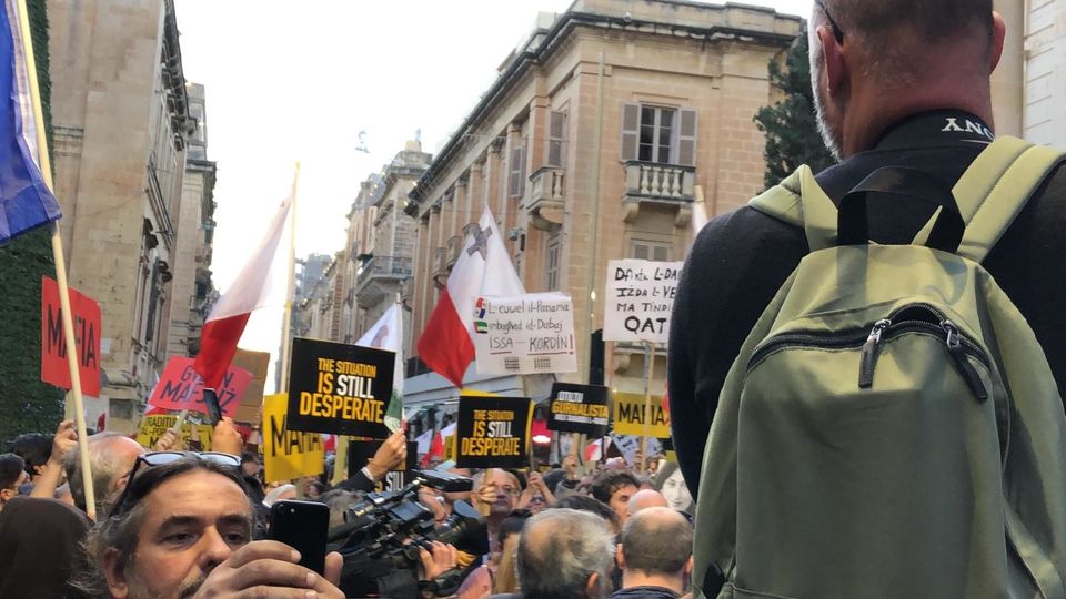 Manifestazione a Malta per chiedere giustizia e verit&agrave;&nbsp;&nbsp;