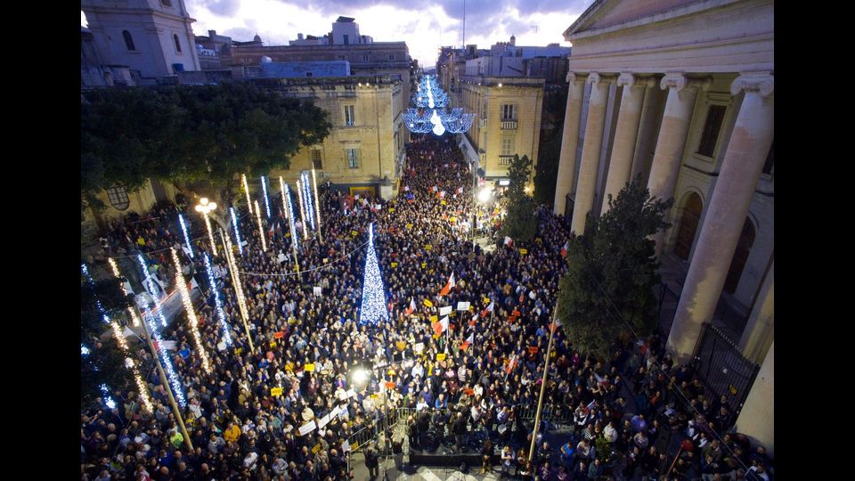Manifestazione a Malta per chiedere giustizia e verit&agrave;&nbsp;&nbsp;