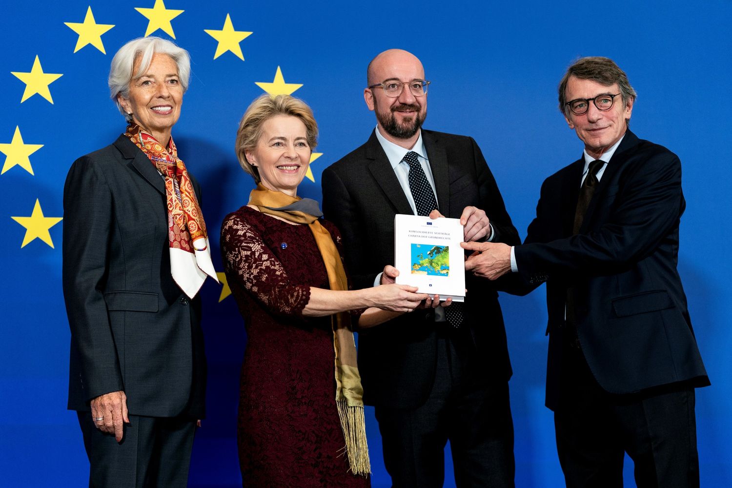 von der Leyen, Sassoli, Lagarde e Michel