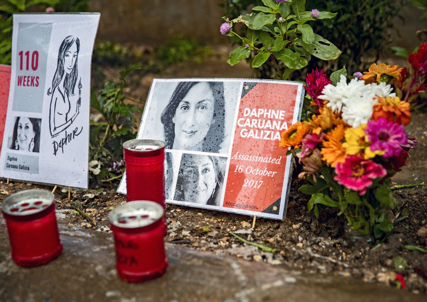 Memoriale per Daphne Caruana Galizia a Malta