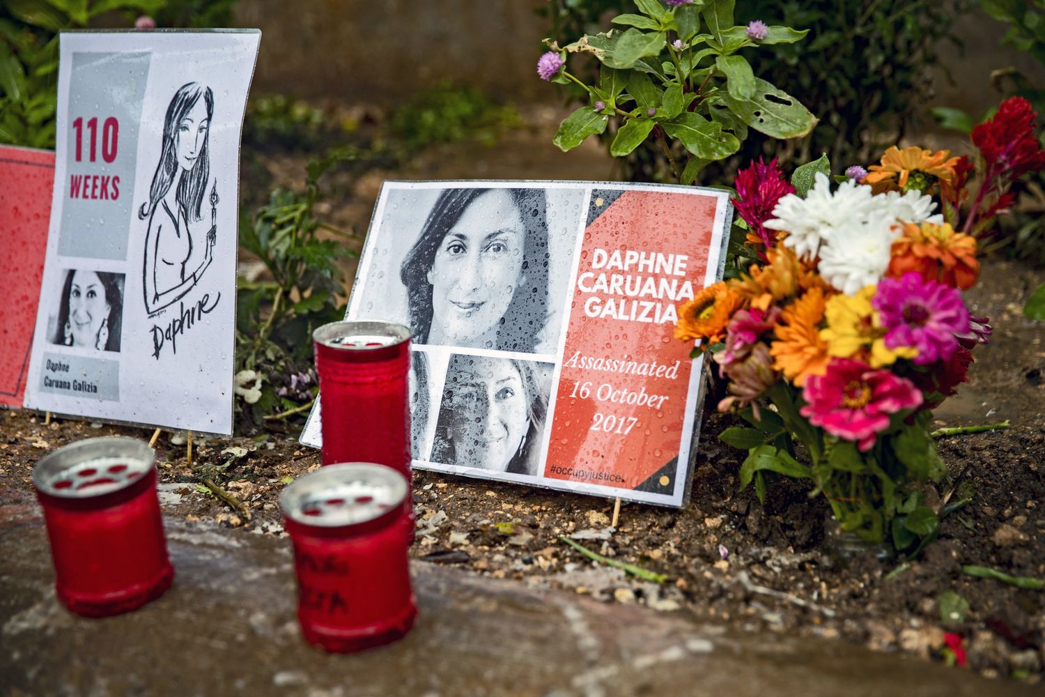 Memoriale per Daphne Caruana Galizia a Malta