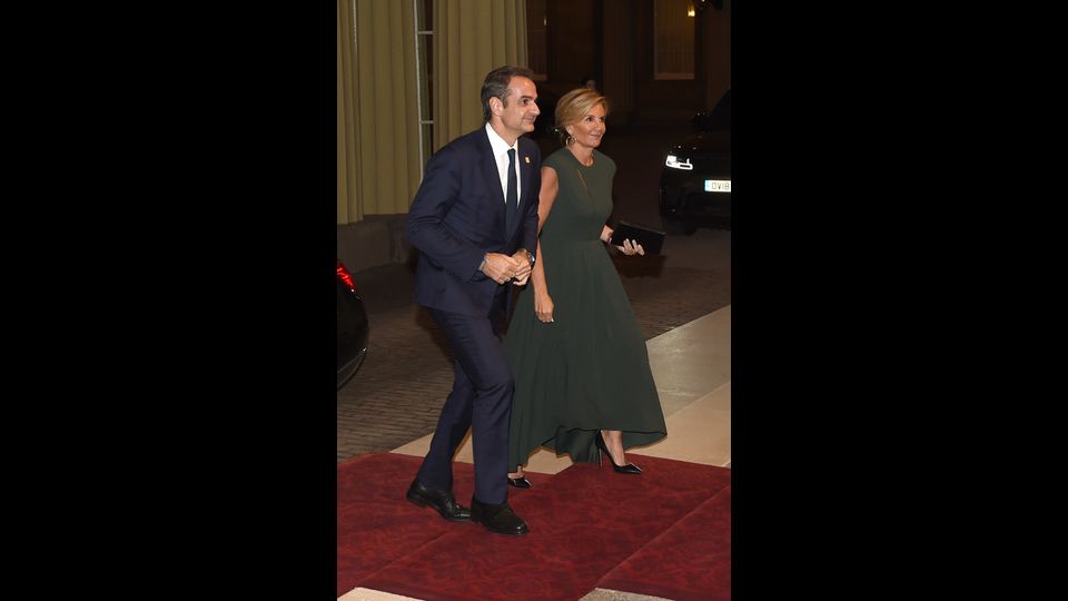 Kyriakos Mitsotakis, primo ministro greco, con la moglie Mareva Grabowski&nbsp;