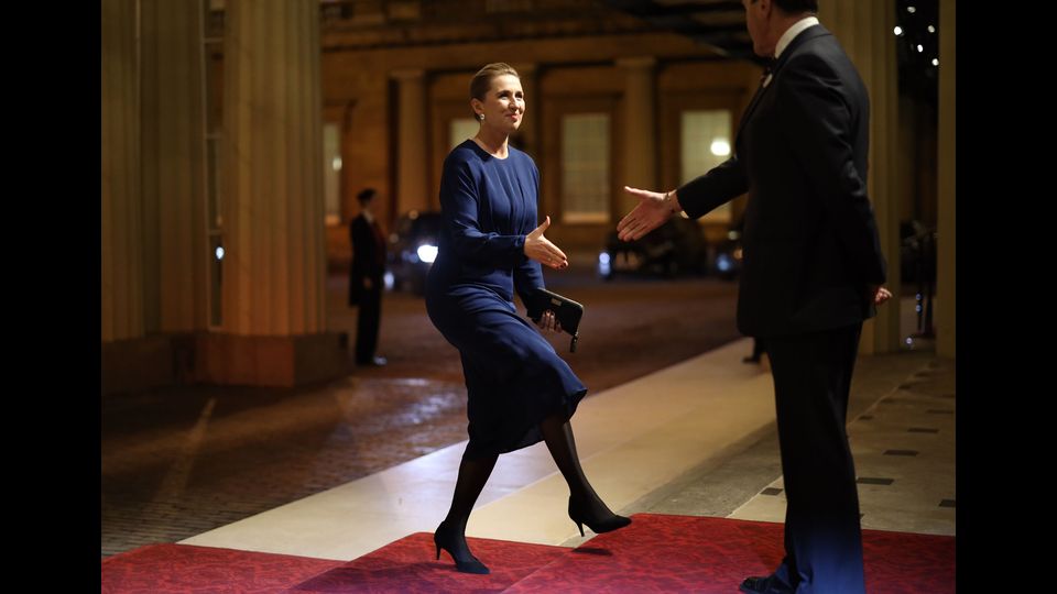 il primo ministro di Danimarca Mette Frederiksen e Anthony Charles Richards