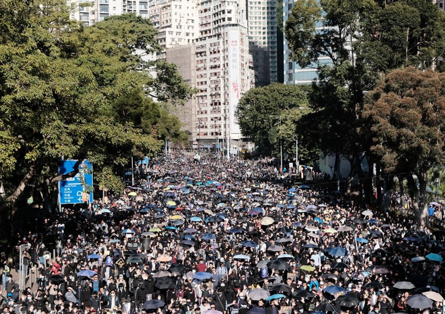 Manifestazione a Hong Kong