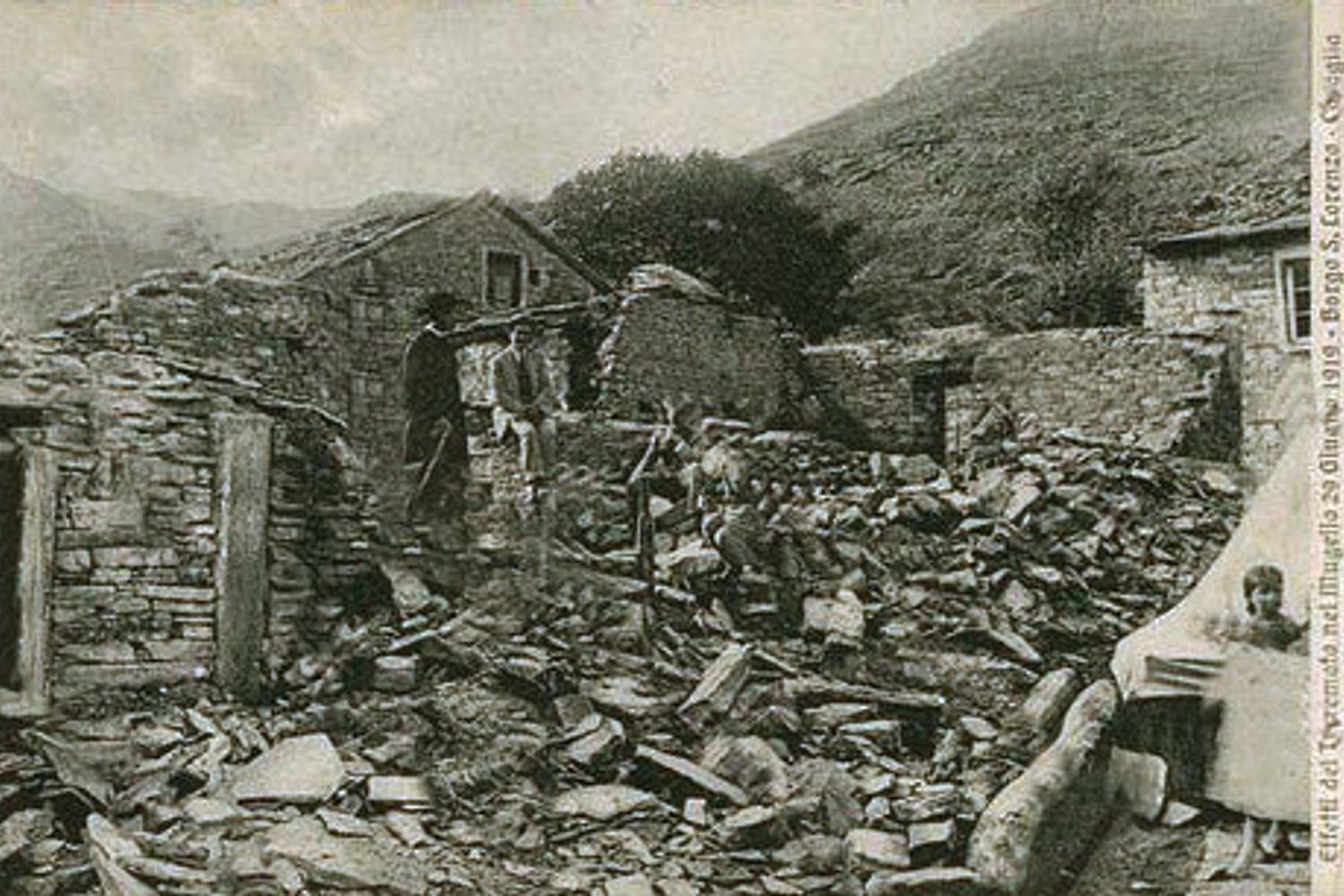 La devastazione del terremoto del 1919 nel Mugello