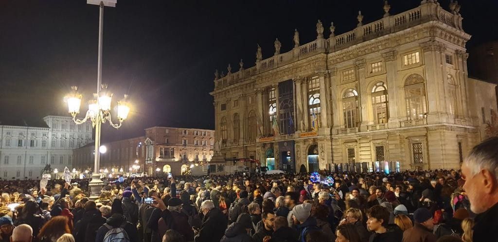 Le Sardine in piazza a Torino