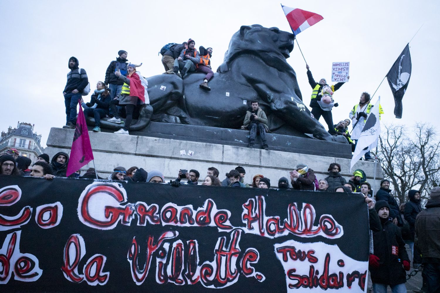 Manifestazione contro la riforma delle pensioni a Parigi
