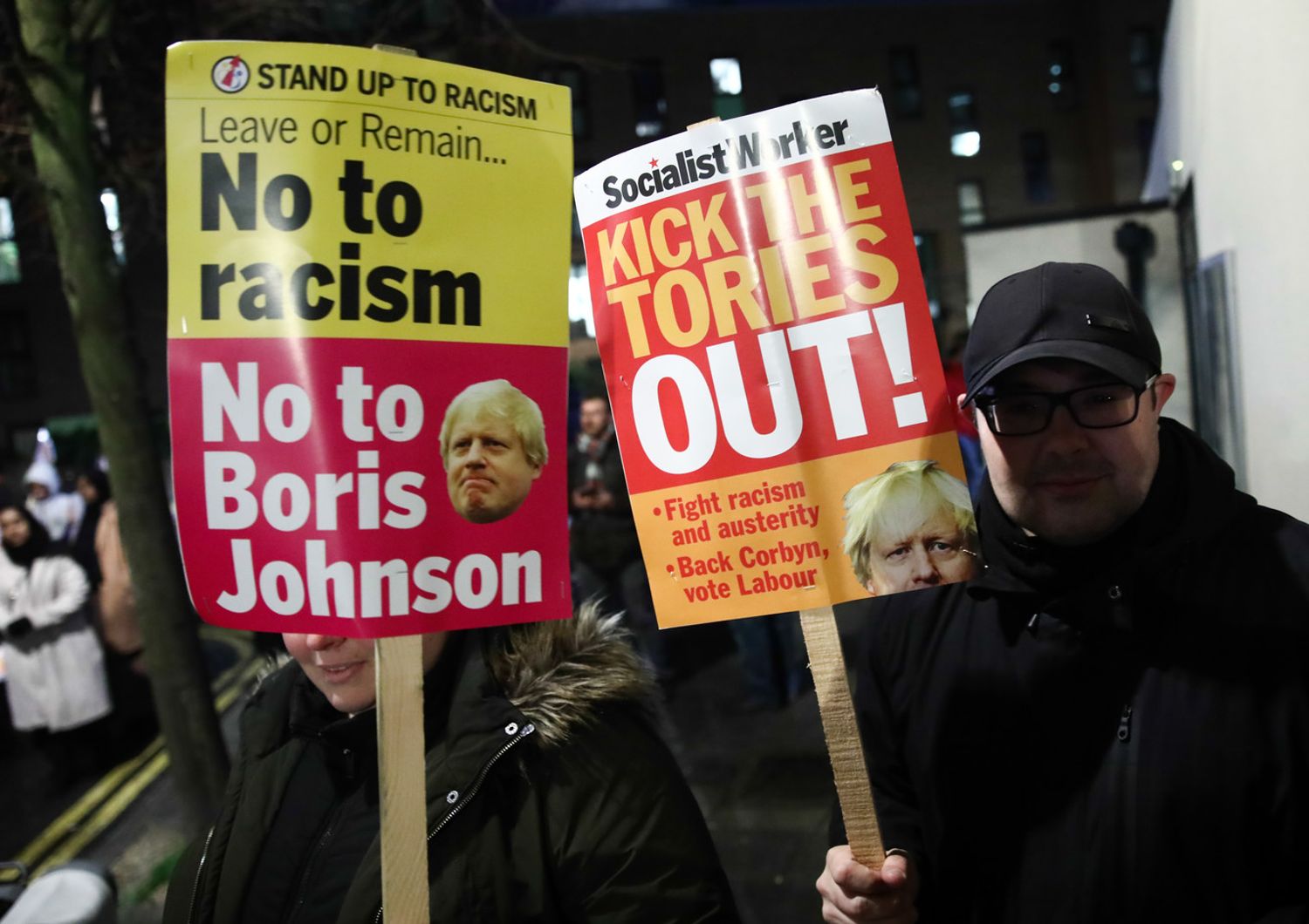 Una manifestazione di oppositori a Boris Johnson