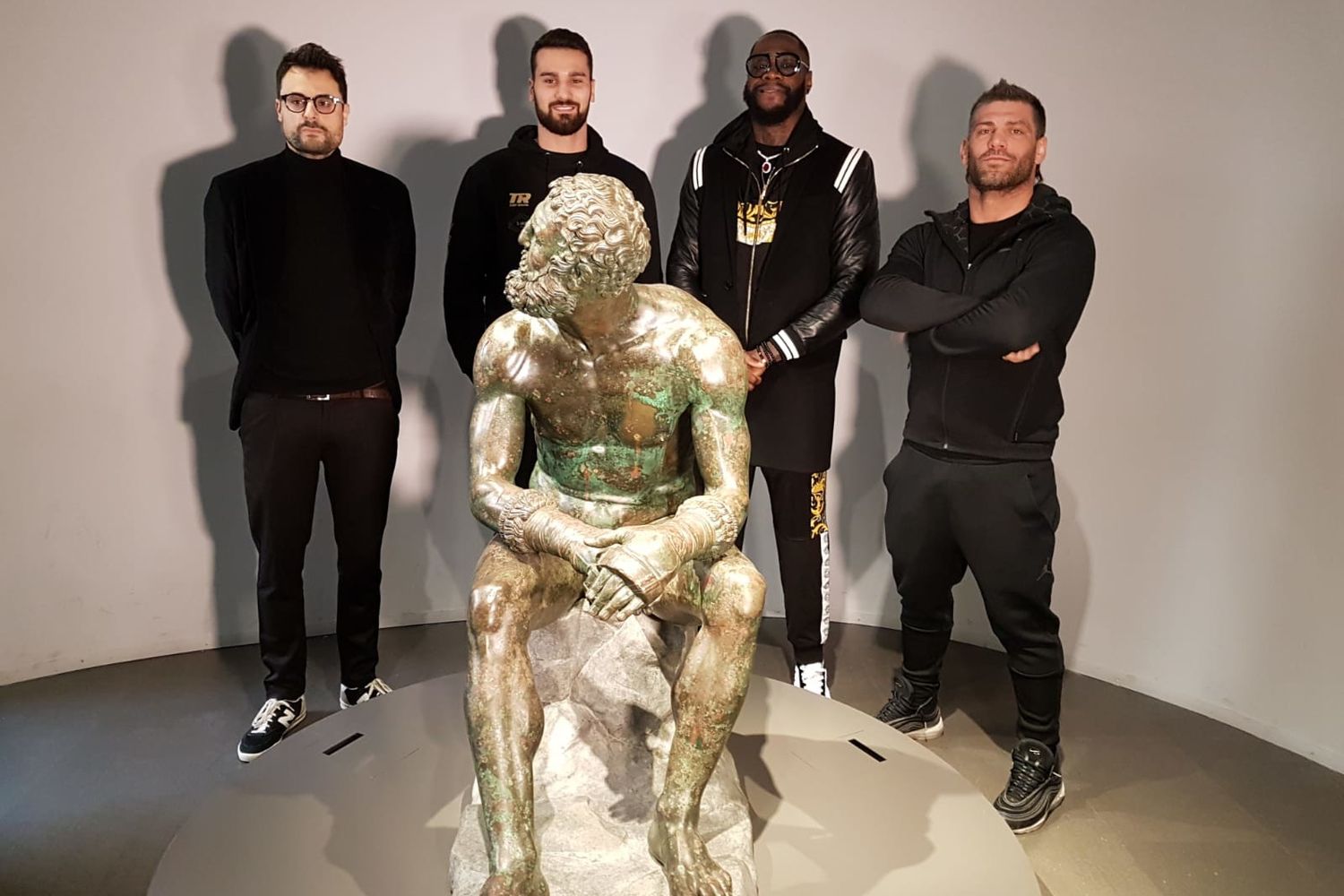 Gabriele Tinti, Guido Vianello, Deontay Wilder e Clemente Russo