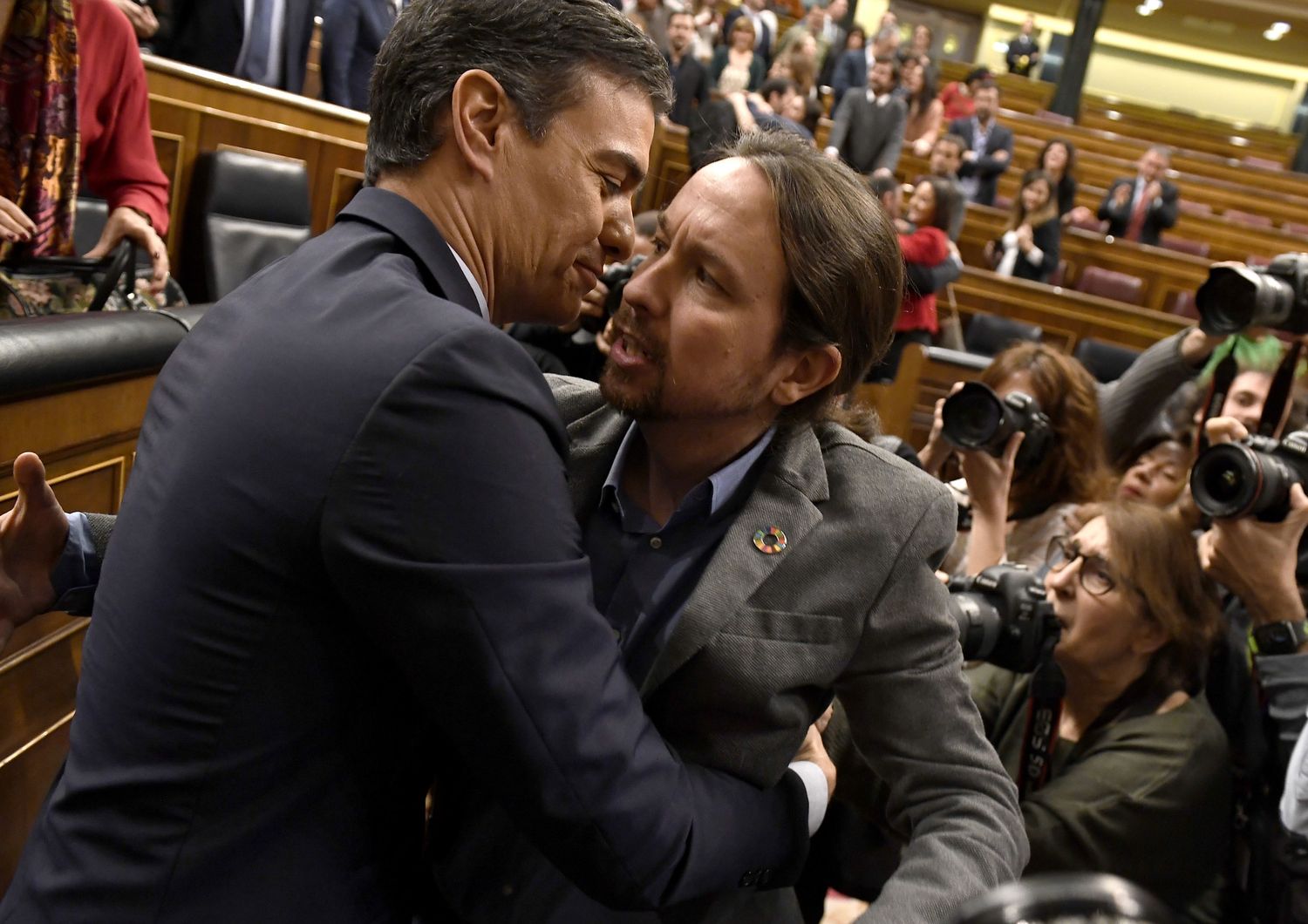 Pedro Sanchez e Pablo Iglesias