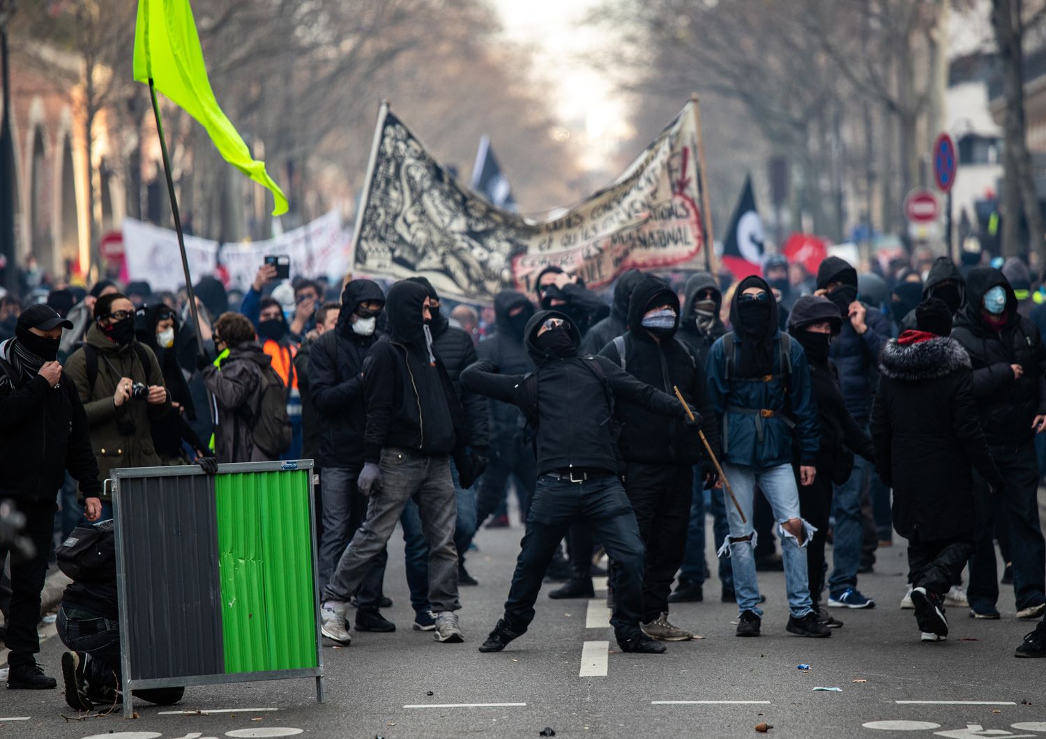 Manifestazione contro la riforma delle pensioni a Parigi