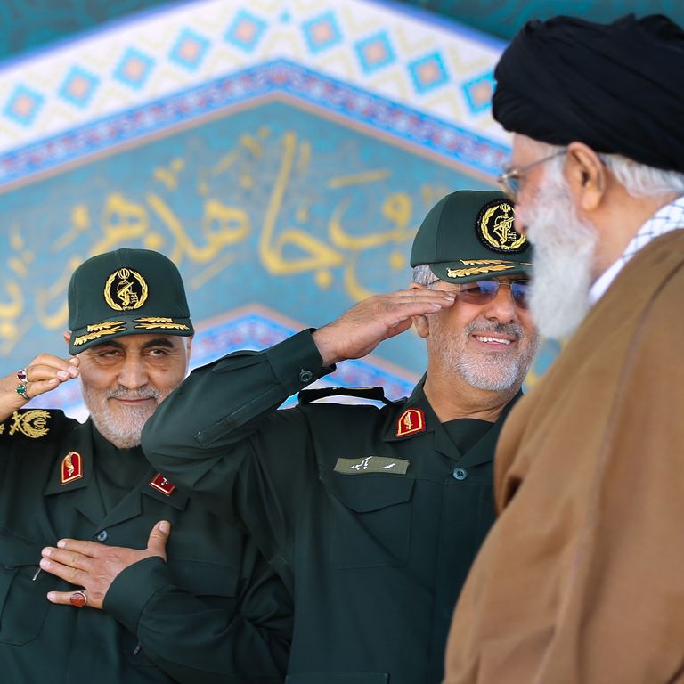 Qassem Soleimani con l'ayatollah Khamenei