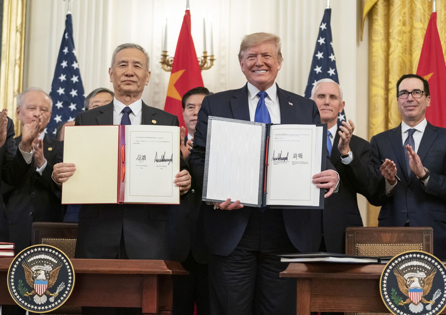Liu He e Donald Trump