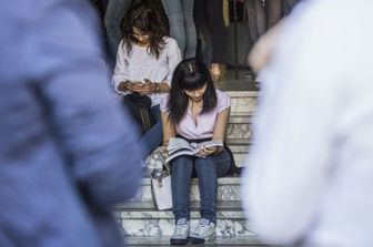 Una studentessa a La Sapienza